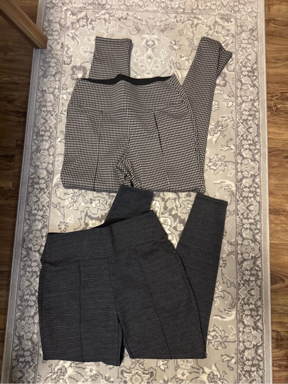 Nine West Skinny Ponte Pants Duo - Black & Houndstooth